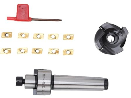 Fafeicy 10pcs Face End Mill Set 400R 50 22 Cutter MT3 FMB22 Extensión del Soporte para Torno de CNC y Máquinas de Fresado
