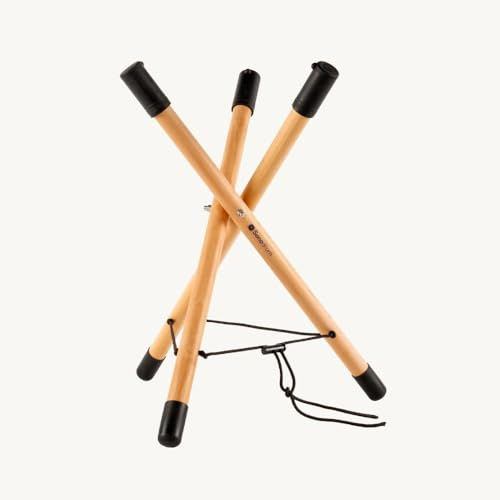 Sonodrum Ständer für Zungentrommel & Handpan aus wertigem Holz - Höhenverstellbar in den Größen S (49-60cm) und L (90-105cm). Tongue Drum Trommelständer, mit verstellbarem Dreieck für besseren Klang!