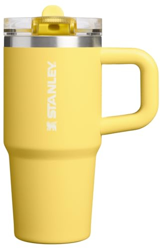STANLEY Quencher ProTour Flipstraw Tumbler, 14 oz, Daffodil | Built-In Straw & Handle | Cupholder Compatible for Travel | Leakproof Insulated Stainless Steel Cup | BPA-Free