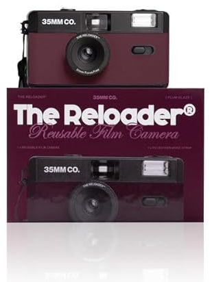 Reloadern 35 mm återanvändbar filmkamera med blixtar, kompatibel med alla 35 mm filmer, analog punkt och fotografi med manuell förskott och spånning, perfekt för resor, nybörjare och vardagsnostalgi