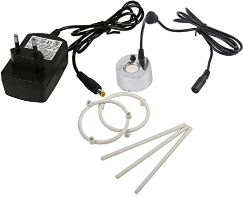 OEBUAFI Nebulizador Ultrasónico, Atomizador de Fuente de Agua, Humidificador de Niebla Fría de 45mm de Diámetro para Interior y Exterior (Enchufe de la UE)