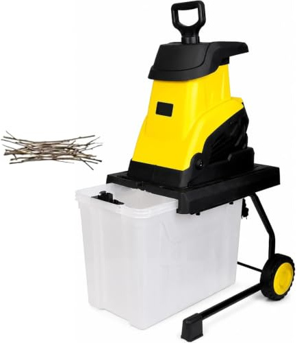 Biotrituratore Elettrico per Rami e Rifiuti del Giardino 10m-PowerCord