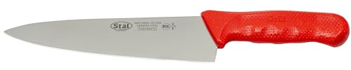 Winco 8 Commercial-Grade Chef's Knife with German Steel Blade, Red