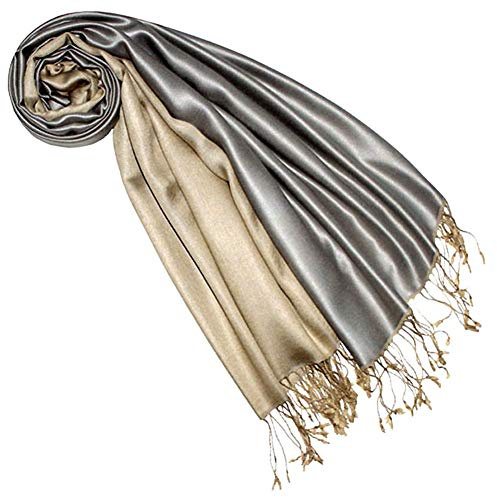 Lorenzo Cana Pashmina Damenschal Wendeschal 70% Seide 30% Viskose Schaltuch 70 x 190 cm zweifarbig Schal