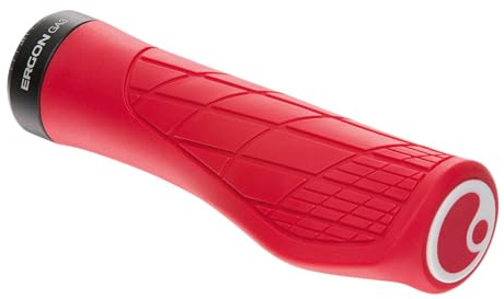 Ergon – GA3 Fahrradgriff | Ergonomisch mit Mini-Wing | MTB, All Mountain, Trail | Regular | Large | Risky Red