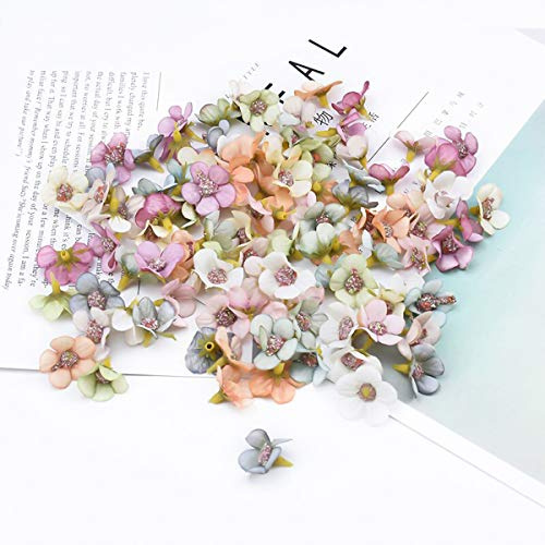 Künstliche Blumen, 100 Stück Gänseblümchen Blütenköpfe, Mini Kunstblumen Seide Kunstblumen Köpfe Deko für Hochzeit Feste Partei Haus DIY Basteln