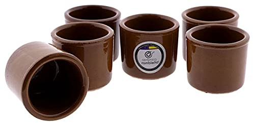 CERÁMICA RAMBLEÑA | Schnapsglas-Set | Schnapsgläser | Original Schnapsgläser | Schnapsgläser | Schnapsgläser rot muddler pack x6 | 40 ml