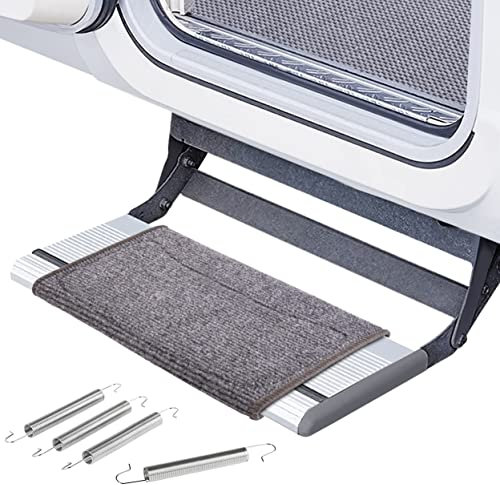 ONVAYA® Wohnmobil Fußmatte für Trittstufe | Grau | rutschfeste Wohnwagen-Fußmatte | Wohnmobil Zubehör | größenverstellbar | Robustes Material | einfache Reinigung