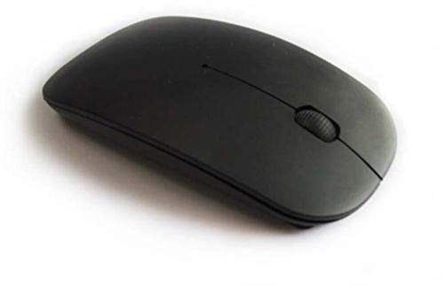 Livecitys Souris sans Fil Universal Laptop PC Computer Ergonomique 2.4GHz Alimenté par Batterie Souris Optique USB sans Fil Le Noir