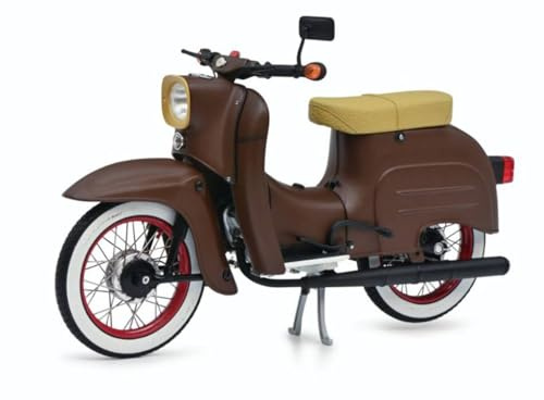 Simson KR 51/1 Schwalbe Braun Custom II 1/10 Schuco Modell Motorrad