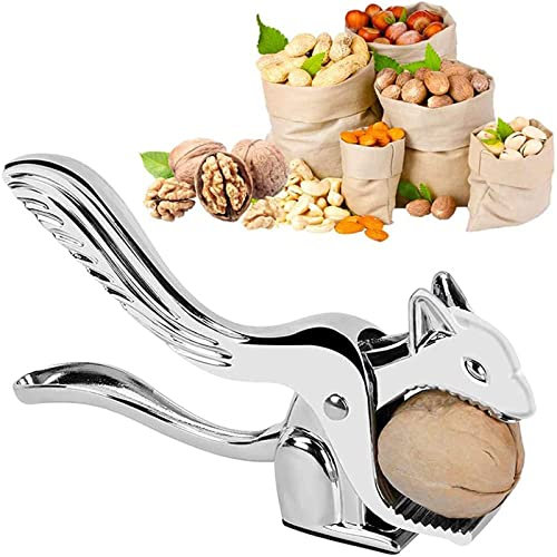 FGYZYP 2Pcs Heavy Duty Nut Cracker Tool, Squirrel Shape Pecan Walnut Clip Walnut Pliers Chestnut Clip, Multifunctional Handheld Zinc Alloy Nutcracker Opener for Dried Fruit Hazelnut Almond