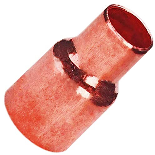 Löt Fitting 5240 Reduzier Muffe für Kupfer Rohr Außendurchmesser 22 auf 15mm reduziert i-i 2 Muffen Anschlüsse zum Löten Trinkwasser geeignet Kupplung Verbinder Reduzierung
