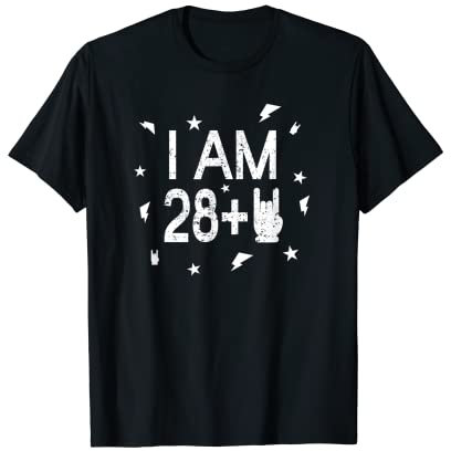 30. Geburtstag I Am 28+2 Rock und Metal Musik Pommesgabel T-Shirt