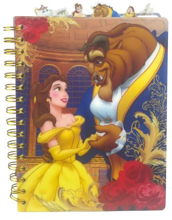 Innovative Designs Disney Beauty and the Beast Journal Notebook, Spiral Bound, 144 Lined Pages, 8 x 7 inches