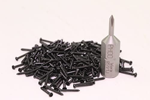 bahnwaren 0006 spårskruvar träskruvar kors 200 st 1,0 x 8 mm WERA bit H0 K-spår