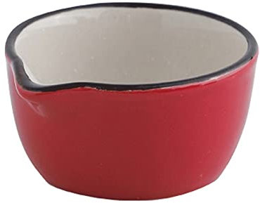 Gravy Boat 1 Pack Gravy Sauce Boat with Pointed Nozzle Design, Ceramic Sauce Boat is Durable and Easy to Use 90ml (Red, Orange, Blue) Salad Dressing Gravy Boat (Color : Red)