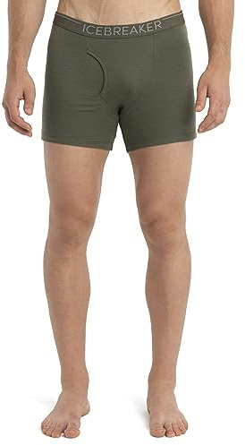 Icebreaker Boxer da Uomo Standard 175 Everyday in Lana, Loden Verde, Large