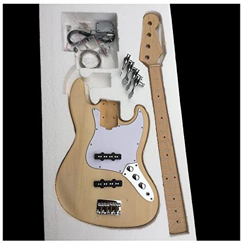 DIY 4-saitiges Bassgitarren-Kit Mit Korpus Aus Linde, Hals Und Griffbrett Aus Ahorn E-Gitarre Körper