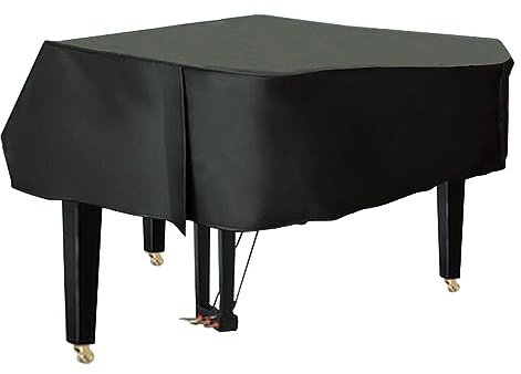 Leder Flügel Klavier Abdeckung Baby Grand Piano Cover Klavier Abdeckung Staubschutz Schutzhülle Staubdicht wasserdicht feuchtigkeitsbeständig(black,200cm/79in)