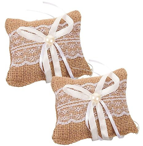 Gadpiparty 3sets Graceful Lace Box Compact Leinen Hochzeit Kissen Für 2 Stücke * 3