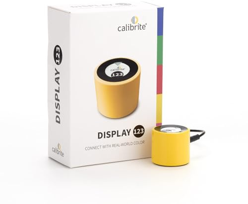Calibrite Display 123 Monitor Calibration Colorimeter for Photo Editing and Color Accurate Viewing, Easy 1 2 3 Software Workflow, USB C Connection, and Before and After Check, Supports 2 Displays