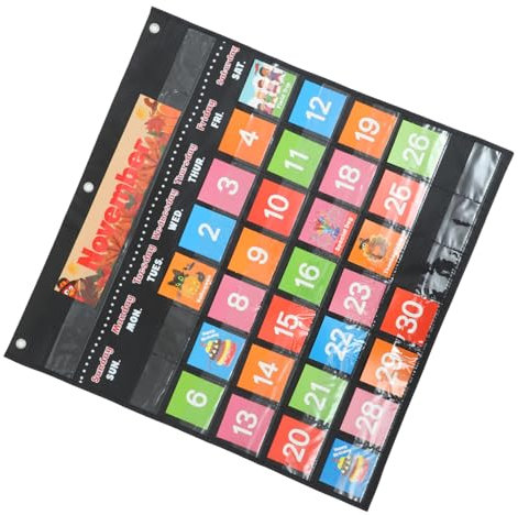 EXCEART 3-loch-wandmontage Und Lernkalender Wochentafel Wetter Monats- Und Wochenzahlenkarten Wandkalender Für Das Vorschulklassenzimmer