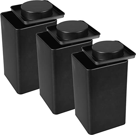 Alipis Latas De Té Para Té Suelto Set 3 Piezas Cuadradas 161mm Hoja De Hojalata Metal Resistente Tapa Sellada Antiimpurezas Almacenamiento y Organización De Hojas Sueltas Para Cocina