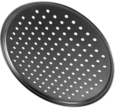Alipis Teglia Per Pizza Rotonda Carbonio Teglia Per Pizza Fori Per Ventilazione Mare Verdure e Altri Alimenti Facile Da Pulire e Riutilizzare Resistente All Usura