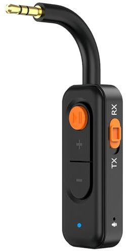 STFMHEZ Bluetooth 5.4 AUX Adapter, 2 in 1 Bluetooth Transmitter Receiver, Mini Wireless 3.5mm Audio Adapter for Home Car Airplane PC Audio Music Headphones TV Speakers