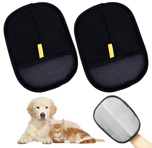 WANTUSHUI 2 Stück Generisch Fell Magnet Handschuh,Fellmagnet Fellwunderbürste,Handschuh Tierhaarentfernung,Pet Handschuhe,Katzehaarentferner Handschuh Katzenhaare,Katzenhandschuh