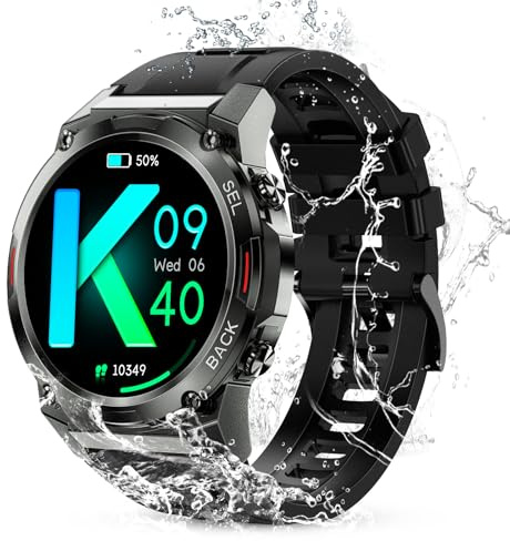 OUKITEL Smart Watch for Men, 1.43 HD Touch Smartwatch, smart watch 2025, IP68 Waterproof Fitness Watch, Sport Watch with100+ Sport Modes,24-Hour Blood Pressure/Pulse/Sleep/Pedometer for Android iOS