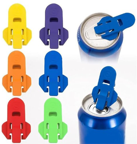Abrelatas manual fácil, 6 piezas de colores para refrescos y cerveza, herramienta para abrir latas de bebidas, para pop, cerveza, refrescos, bebidas de aluminio