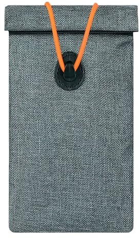Pochette Faraday 17x10cm pour Clés Voiture Keyless Badges Télépéage, Cage de Faraday Portable Anti RFID, Sac de Protection 5G/GPS, Étanche Anti-Odeurs Étui Anti RFID pour Voiture, Carte et Smartphone