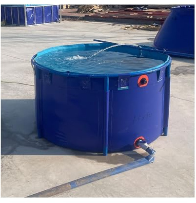 Générique Piscine Hors-Sol pour Enfants, Bassin à Poissons Pliable en PVC résistant aux Rayures, Couleurs et Tailles Personnalisables, idéal pour Le Jardin et la Salle de Bain – Bleu, 2,5 x 1 m