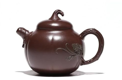 Service A Thé De l'après-Midi Service À Thé Kung Fu, Théière En Argile Violette Faite La Main De 340 Ml, Minerai Original, Ormeau Et Melon Services A Thé