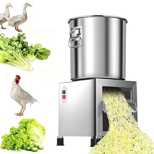 Affettatrice professionale per verdure, tritatutto elettrico da 1800 W con 4 lame, 3500 giri/minuto per affettatura rapida, grattugia professionale per verdure, ideale per la lavorazione di mangimi
