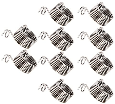 Ycauty Garnguide Stickringar i Rostfritt Stål Liten Volym Lätt Vikt för Stickentusiaster 10 Stycken (Stor)