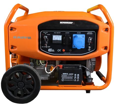 ANOVA - Generador Gasolina | 7 kVA arranque eléctrico | Para Suministro Eléctrico en Obras, Camping y Emergencias | Diseño Robusto y Larga Durabilidad