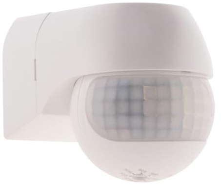 Détecteur de Mouvement orientable et Compact int/ext IP44 - Blanc - Zenitech