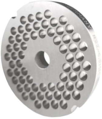 WolfCut - Disco Forato Inox con 2 scanalature per tritacarne Dimensioni Foro 22-6,0 mm