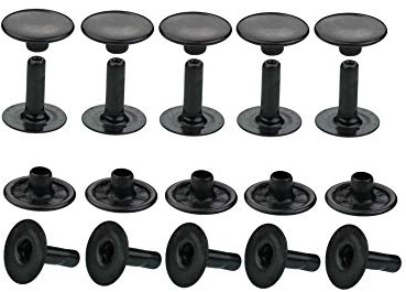 ISTA TOOLS Rostfreie! Hohlnieten Einzelkopf 6 mm, 7 mm, 9 mm, 10 mm, 13 mm. Top Qualität! (25, RF-Hohlnieten (13x11mm) schwarz, Einzelkopf)