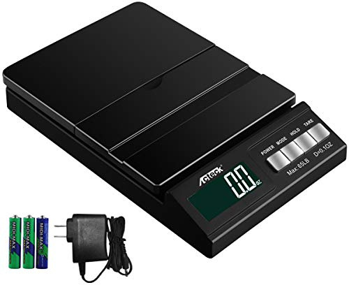Acteck A-CE65 65LB Digital Shipping Postal Scale with AC Adapter, Black