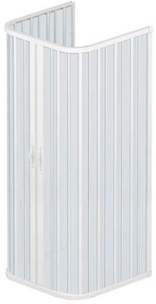 HD CASA Box Doccia a Soffietto Modello Dora, Apertura Centrale a 3 Lati Riducibile, Cabina Doccia Angolare Salvaspazio in PVC Made in Italy, arredo bagno 70x90x70 cm