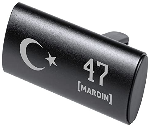 Auto Logo Parfüm Lufterfrischer Türkei Flagge Duft Spender Auto Emblem Duftspender Auto Entlüftungs-Parfüm Klimaanlage, Geruch Entfernen, Araba Kokusu Parfüm 47 Mardin