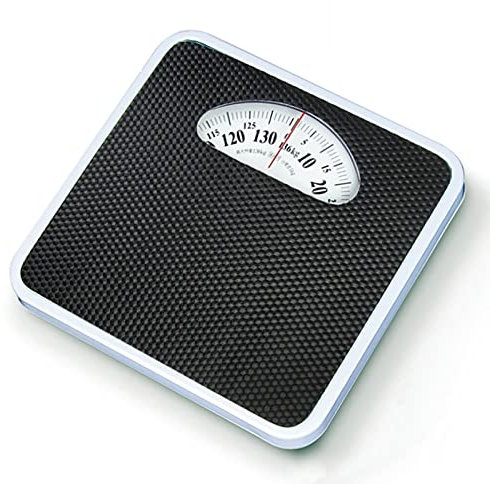 Personenwaage Für Das Körpergewicht Mechanische Personenwaage, Schwarze Strukturierte Matte Mit Strapazierfähiger Metallplattform, Leicht Zu Reinigen, Mit Leicht Ablesbaren Messungen, 136 Kg Kapazität