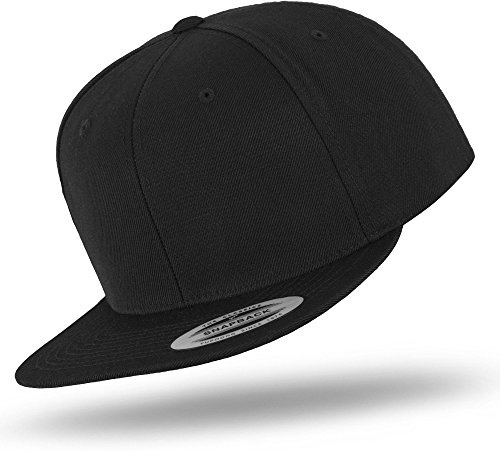 Flexfit Original Snapback Cap Kappe Uni im Bundle mit UD Skull Bandana in vielen Farben