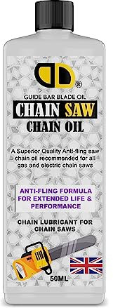 DD Teck 50ml | Chainsaw Chain & Bar Oil For All Makes & Models, Premium Lubricant, Anti Rust Chainsaw Chain Oil, Non Toxic Lubricating Bio Mineral Oil (50ml)