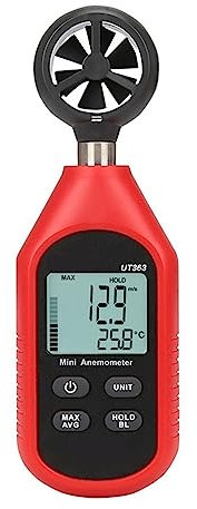 Anémomètre Anémomètre numérique LCD rétroéclairage mesure de la vitesse du vent testeur de température Facile à utiliser (Color : UT363 (No Bluetooth))