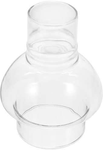 Uonlytech Pastoraler Lampenschirm Aus Glas Für Restaurants Stumpenkerzenhalter Öllaternenkugeln Kerzenlampenschirm Aus Glas Ersatzglas Für Öllampen Glaszylinder Ohne Boden Glashaube Haushalt