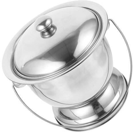 GOOHOCHY Urinoir Pot De Chambre Acier Inoxydable Poignée Et Couvercle Toilettes Portables Pour Femmes Enceintes Et Usage Domestique